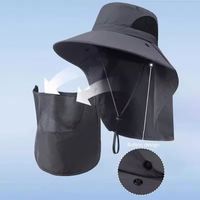 Sombreros de Sol de Verano con Protección UV, Gorra de Pesca y Caza al Aire Libre para Hombres y Mujeres, Gorra de Senderismo y Camping con Visera y Solapa para el Cuello, Sombrero de Pescador