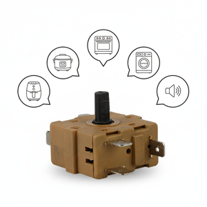Sakelar Putar Plastik 1NO1NC 250V 13A 360 Derajat dengan Terminal Solder untuk Peralatan Rumah Tangga - Product Image 2
