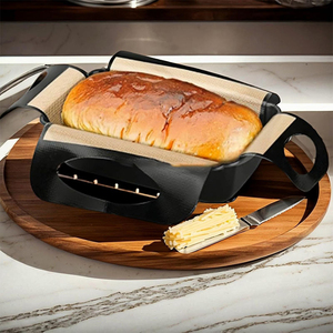 Moule à pain en silicone de qualité alimentaire réutilisable, personnalisable en usine, résistant à la chaleur, compatible four, avec 4 poignées - Product Image 3