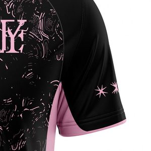 Full Custom Vintage Pink Football Jersey Breathable Quick Dry Crew Neck Soccer Shirt Comfortable <b>Athletic</b> 100% Polyester Short - Product Image 4