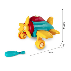 Children Diy Assembly Airplane Toy Plastic 14Cm With Screwdriver For Ages 3 6 Years - Product Image 1