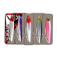 HASIDA Leurre de pêche type crayon coulant, haute qualité, avec revêtement laser pour un nage réaliste, longue portée et œil artificiel 3D, pour la pêche au lancer.