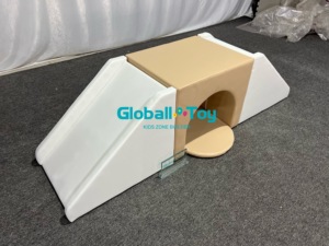 Juego de juego suave para niños, casa de rebote rosa, paquete de juego suave blanco y bronceado, juego de juegos suaves para interiores y exteriores para bebés - Product Image 4
