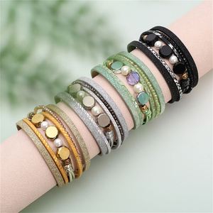 Anchor Leather <b>Bracelet</b> Strategic HD Marketing Video Provided Non-scratch Finish Holiday Gift for Women Hollow Link Weight - Product Image 3