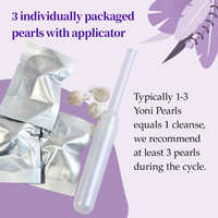 Aromlife Perles Yoni Naturelles Originales aux Herbes 3-en-1 Tampon Intime Kit de Nettoyage Féminin Premium Portable avec Applicateur