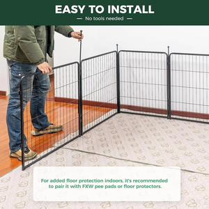 New Arrival Heavy-Duty Metal <strong>Dog</strong> Fence Panel Strong Outdoor <strong>Dog</strong> <strong>Cage</strong> Pen Trellis Gate Factory Customizable 3D Modelling Service - Product Image 4