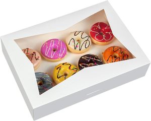 Boîtes en papier personnalisées de haute qualité pour boulangeries en Chine, boîte à donuts sur mesure avec fenêtre, vente en gros, prix abordable - Product Image 1