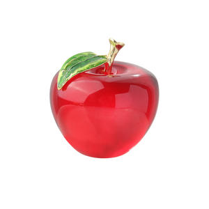 Figuras de Manzana de Cristal, Coleccionables, Decoración de Frutas de Vidrio para Mesa de Oficina, Pisapapeles de Cristal Artístico para Hogar y Cocina - Product Image 1