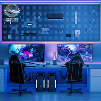 Robuste Metall-Pegboard für Raumaufbewahrung, E-Sport-Raumorganisation und Gaming-Schreibtisch-Zubehör-Setup-Lösungen