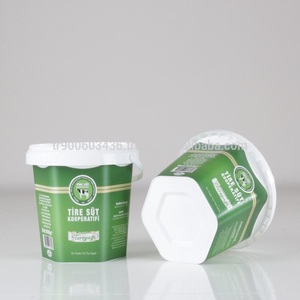 Best Seller transparent PP Plastic Hexagon Bucket packaging Food-Chemical-Promotion-Liquid 1000 ml