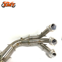 Ujung Knalpot Motor Stainless Steel Motocross Full System Peredam Suara untuk YZF MT09 R9 FZ09 XSR900 2024 2025