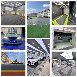 Industrial 20mm Thick Interlocking Garage Floor Mats Outdoor PP <b>Plastic</b> Modular <b>Flooring</b> Tiles for Carwash Detailing Shop - Product Image 6