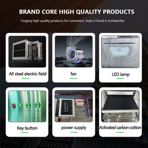 Precipitador electrostático de acero inoxidable sin ventilación CE 1M personalizado de fábrica, campana extractora sin conductos para eliminación de humos de cocina - Product Image 4