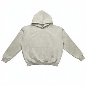 Sweat à capuche coupe ajustée en molleton de coton de haute qualité pour homme, coupe-vent et imperméable, avec poche et imprimé en relief, par MTD Apparels - Product Image 3