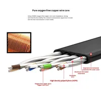 MT-5013A 40G Kabel Ethernet Cat8 Kecepatan Tinggi Kabel Patch Jaringan Cat8 Tembaga Bebas Oksigen Anti-interferensi Berpelindung Ganda