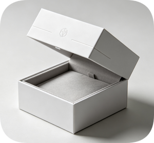 Luxury Rigid <b>Magnetic</b> Flip <b>Gift</b> <b>Box</b> with Gold Foil Logo, Velvet Lined Premium Jewelry Packaging <b>Box</b> - Product Image 5