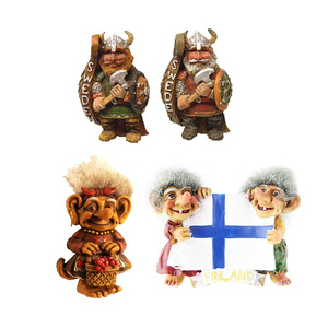 Imán de Refrigerador Personalizado con Forma de <span class=keywords><strong>TROLL</strong></span> de Dinamarca, Suecia, Estocolmo, VIKING, Finlandia, Imán de Resina y MDF al por Mayor - Product Image 1