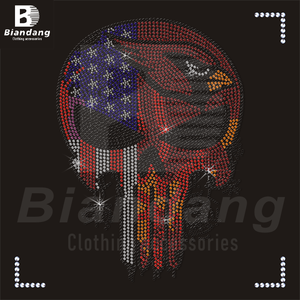 シンシナティベンガルズカスタムラインストーン転送ストラスNFLフットボールチームデカールモチーフホットフィックスアイアンオンラインストーン転送 - Product Image 6