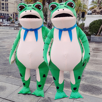 Costume de grenouille gonflable de dessin animé drôle adulte unisexe Halloween Cosplay habiller tenue