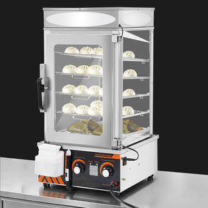 Vetrina Riscaldata Elettrica Commerciale per Alimenti, Espositore a 5 Ripiani per Ravioli e Panini con Controllo Digitale LED - Product Image 2