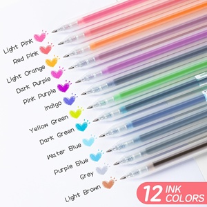 Hot Selling High Cost-performance Gel <b>Pen</b> 8 Bright (Blue Red Orange) 0.5mm Tip Fast Dry Office/School Use Stick Design - Product Image 2