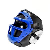 MMA boxe masque facial casque Durable Gris Adulte Full Face Boxe Formation Couvre-chef Boxe Tête Garde