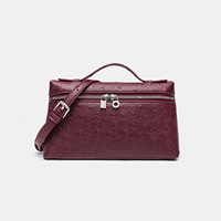 Nouveau Sac Boîte Motif Autruche 2026 pour Femme – Sac à Bandoulière Tendance, Sac à Main de Luxe, Petit Sac Fourre-tout pour Déjeuner, Pochette Quotidienne pour Dames