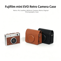 Sac photo léger et souple pour Instax Mini EVO, étui de protection antichoc en cuir PU avec sangle, idéal pour les voyages