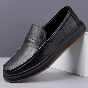 Zapatos Casuales de Cuero para Hombre 2026, Primera Capa de Piel de Vaca, Sin Cordones, Cosidos a Mano, para Conducir - Product Image 2