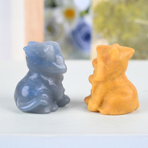 Venta al por Mayor de Fábrica: Gato Bruja Miniatura Tallado a Mano con Piedras Preciosas Naturales para Decoración - Product Image 5