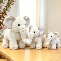 Boneka Gajah Putih Bersih dan Suci dengan Telinga Besar, Dekorasi Rumah, Grosir Butik, Hadiah Ulang Tahun Teman Anak