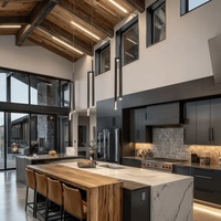 Superbe armoire de cuisine aux designs modernes Barndominium Finition élégante personnalisée