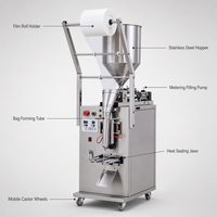Machine automatique de remplissage et de scellage de liquides et de pâtes, pour sachets à 3 soudures latérales, pour miel, confiture, sauce, huile, 220V