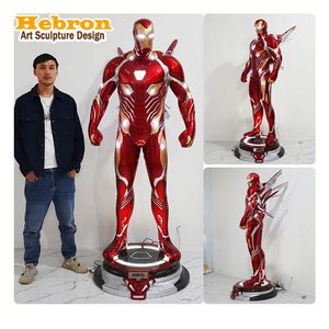En stock, sculpture en fibre de verre grandeur nature de Iron Man Mk50, version lumineuse, pour la décoration de la maison - Product Image 1