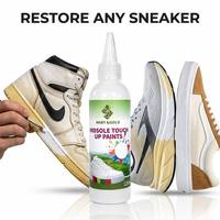 Kit de Restauration Rapide pour Semelles de Baskets Blanches : Peinture de Retouche Précise pour Semelles Intérieures, Dissolvant de Jaunissement, Imperméabilisant et Séchage Rapide