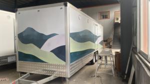 Recentemente europeo Sandbeach Mobile prefabbricato rimorchio da bagno portatile modulare servizi igienici mobili per campeggio partito fatto pannello Sandwich - Product Image 4