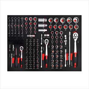 139個入りEVAフォームトレイ 1/4インチ 3/8インチ 1/2インチ CR-V <span class=keywords><strong>DR</strong></span>ソケット メカニックメンテナンストロリー チェスト ワークショップツール ローリングカート キャビネット OEM - Product Image 1