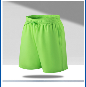 Shorts décontractés amples en laine peignée pour hommes, taille plus, avec cordon de serrage, couleur unie, respirants, personnalisables avec logo, vente en gros - Product Image 6
