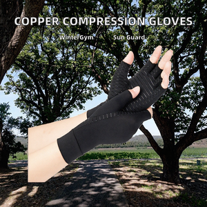 Guantes de Ciclismo de Compresión de Medio Dedo con Spandex para Hombre/Mujer, Pantalla Táctil, Antideslizantes, Protección UV para Entrenamiento Deportivo de Invierno - Product Image 2