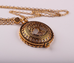 สร้อยคอจี้ต้นไม้แห่งชีวิตพร้อมจี้สร้อยคอทองคำจี้ยาว - Product Image 1