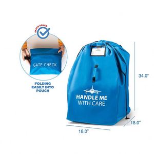 BSCI Factory Heavy Duty Gate Check <b>Drawstring</b> <b>Backpack</b> Bag Stroller Travel Bag Airplane Car Seat Travel Bag - Product Image 2