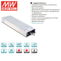 Fuente de Alimentación AC/DC MEAN WELL NSP-2400 de 2400W con PFC, Protocolo CANBus MODbus, Voltaje y Corriente Programables de 12V-60V, Garantía de 5 Años
