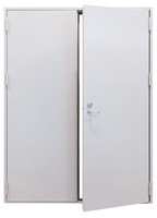 Porte en acier moderne résistante au feu avec isolation thermique pour usage commercial, surface finie