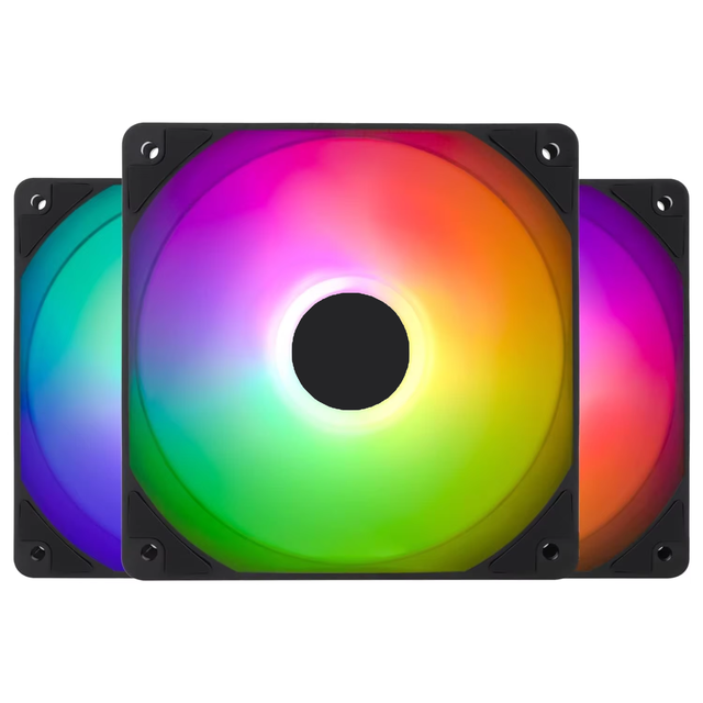 120mm ARGB CPU Case Cooler Fan 4pin PWM Silent Gaming Computer Ball Bearing 1550RPM Cooling Fan Liquid Included