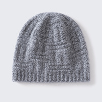 Nouveau bonnet en cachemire tricoté unisexe, bonnet d'hiver avec texture, design uni de luxe, prêt à être expédié et OEM