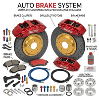 Kit de freinage haute performance usiné CNC, étrier 6 pistons OEM personnalisé pour la course, disque de frein rainuré pour voitures modifiées