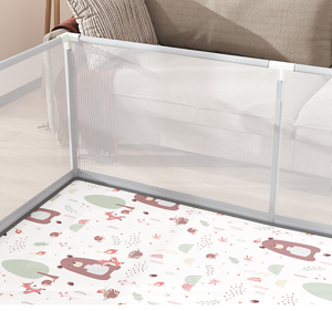 Parc spacieux pour jumeaux Matériau durable et sûr Grande aire de jeu Rails de cour pour bébé et gardes de rail Para Bebes - Product Image 4