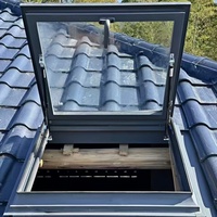 Fenêtres de toit modernes à double vitrage, fenêtres murales pour toits plats, fenêtres de toit en aluminium pour greniers, fenêtres de plafond pour balcons, style fixe ou ouvrant pour écoles