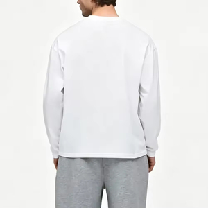เสื้อยืดคัสตอมผู้ชาย ผ้าฝ้าย 100% เสื้อยืดคุณภาพพรีเมียม คอกลม แขนยาว ผ้าหนา สตรีทแวร์ เสื้อยืดผ้าฝ้าย 100% สำหรับผู้ชาย - Product Image 2