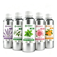 Huile Essentielle de Lavande, Menthe Poivrée, Orange Douce, Eucalyptus, Rose Distillée à la Vapeur pour Massage, Soins de la Peau, Cheveux, Fabrication de Savon, Diffuseur